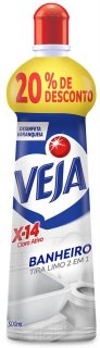 Limpador Veja X14 *Squeeze* Cloro Ativo 500ML Banheiro Tira Limo 2X1