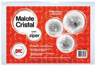 Malote/pasta  *pz32  Zip Multiuso Cristal 33X24  Acp