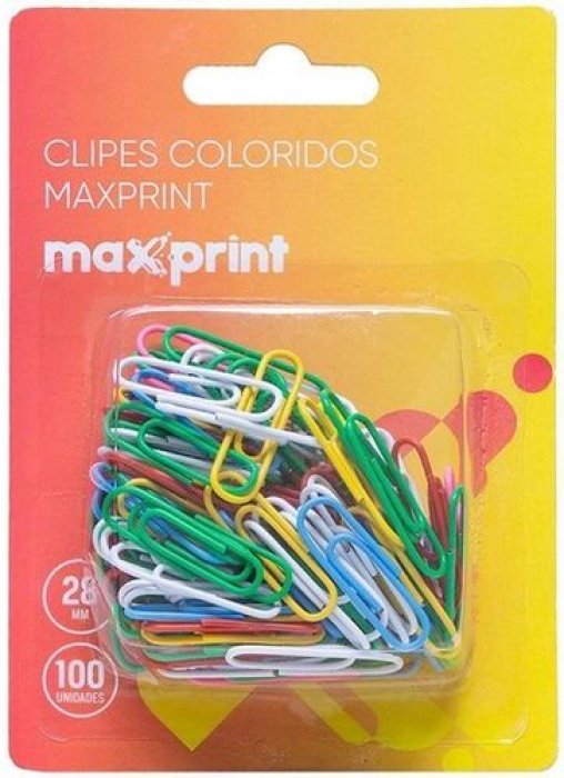 Clips Colorido 2/0 - C/100 - Maxprint 71000018