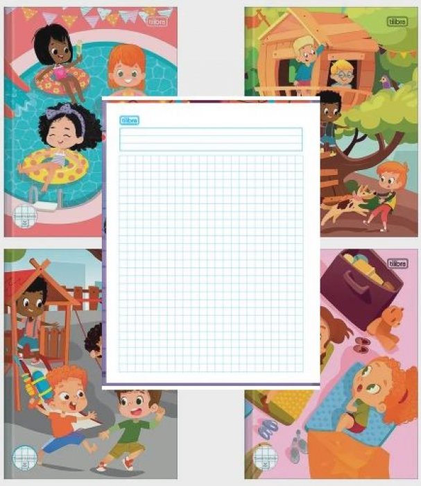 Caderno CD Quadriculado 7X7 190X248 40FLS Sapeca Tilibra