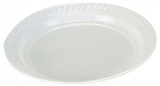 Prato Descartavel Raso Branco 26CM Grande - PCT/10