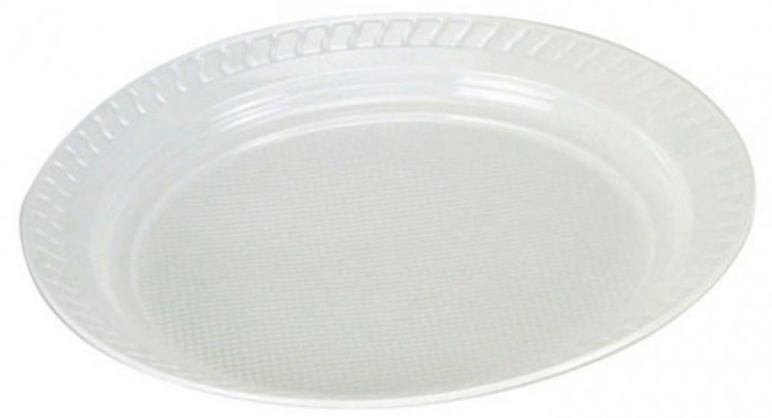 Prato Descartavel Raso Branco 26CM Grande - PCT/10
