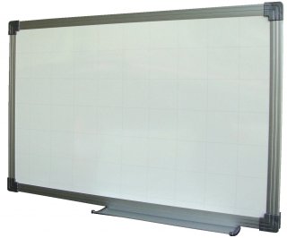 Quadro Branco Lousa Quadriculado 120X150 Mod.Aluminio