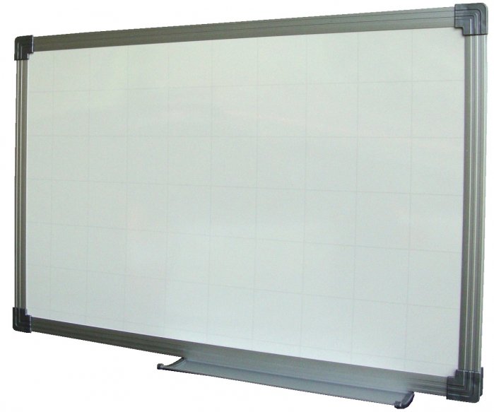 Quadro Branco Lousa Quadriculado 120X150 Mod.Aluminio