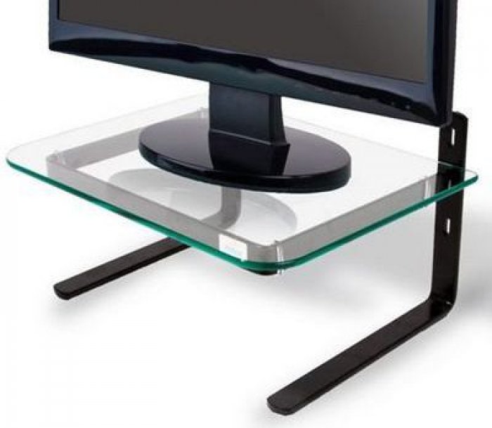 Suporte Monitor Preto Vidro *incolor Reliza 000016