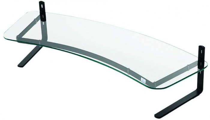 Suporte Monitor *duplo* *preto* Vidro Incolor Reliza Executive