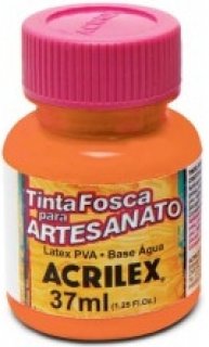 Tinta Fosca Artesanato Pva 37Ml Laranja Acrilex Ref.517