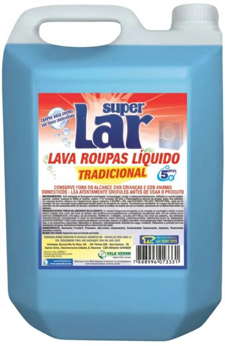Sabao Liquido **lava Roupas** 5L - Tradicional Superlar