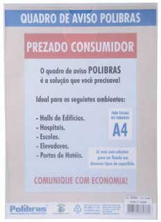 Display Multiuso Polip. * A4 * Polibras  Cristal  189117