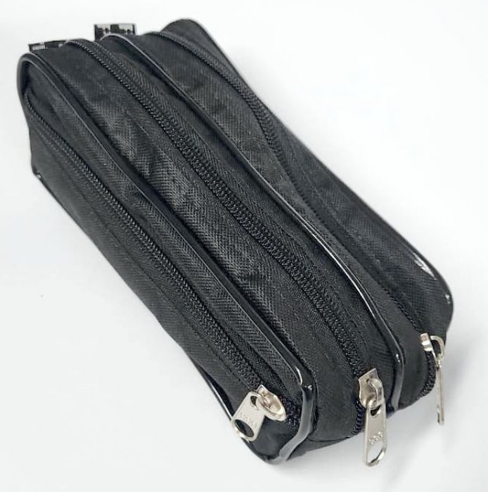 Penal Simples Duplo - 3 Zipers - Preto/Cores