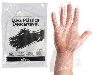 Luva Plastica Descartavel C/100 Tam/unico Transp. 32243