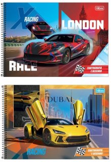 Caderno Desenho CD 80F X-Racing Tilibra