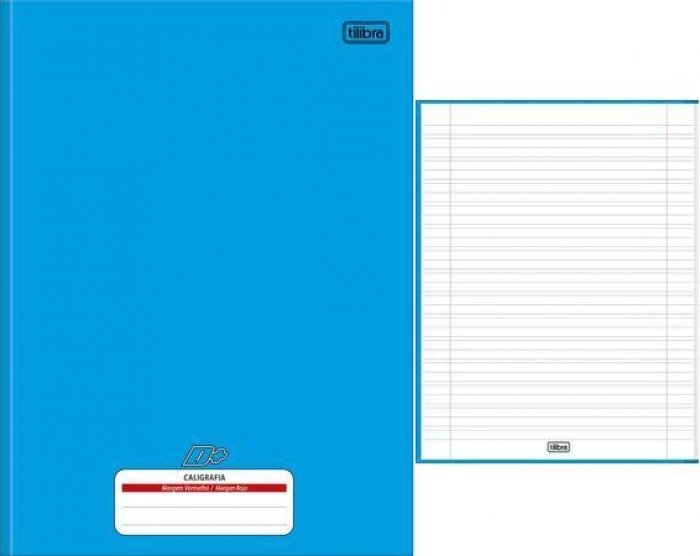 Caderno CD Caligrafia Univ Broch 96FLS D+ Azul Tilibra