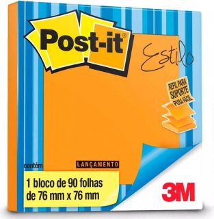 Post-It **3M 654 Pop Up* Laranja 90FLS 76X76 Refil