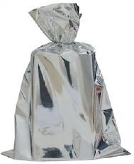 Pacote Presente Saco ** Prata  25X35 25X37