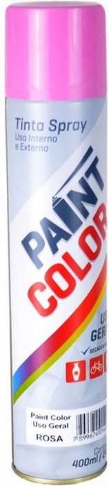 Tinta Spray Paint Color Preto Semi Brilho 400ML/190G