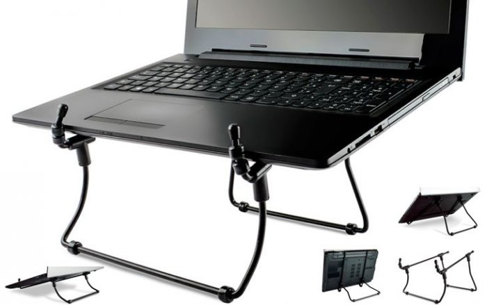 Suporte Notebook Metal *Universal Steel* Preto 9616 Reliza