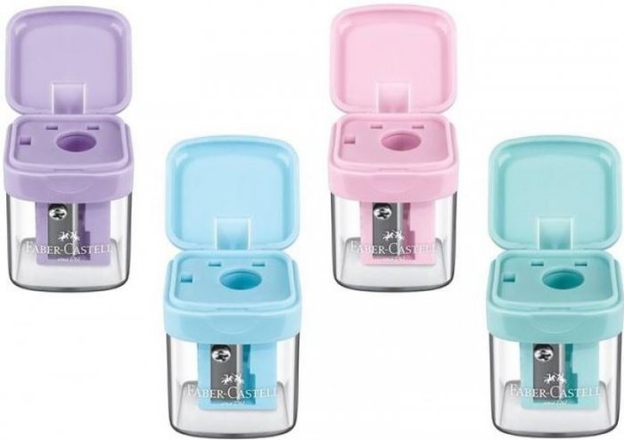 Apontador Faber Minibox Pastel com Deposito - Miniboxp