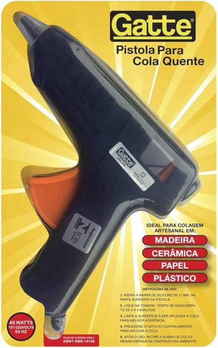 Pistola Cola Quente Grande Gatte/Make+ 40W 4008
