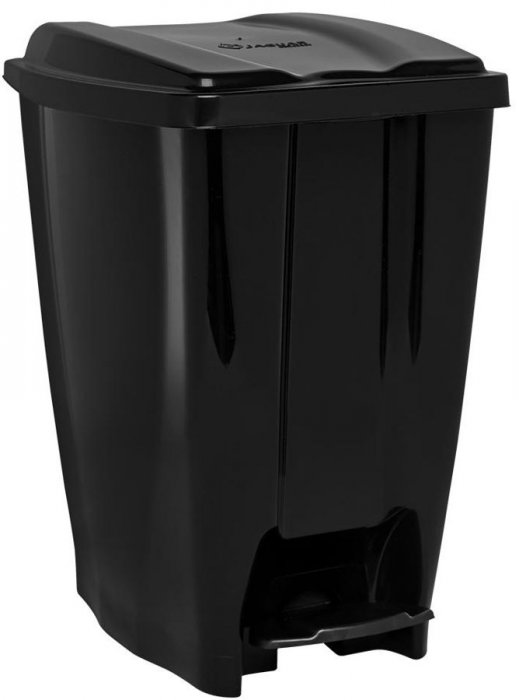 Lixeiro Plastico C/Pedal 15L Preto Jaguar