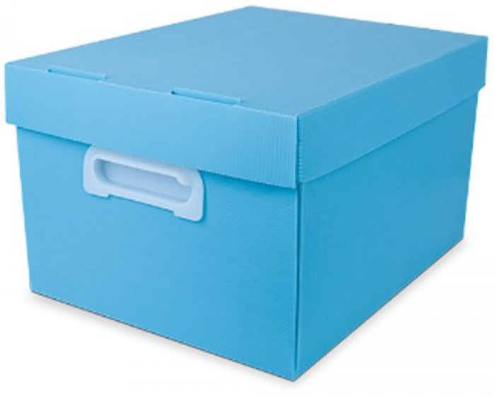 Caixa Organizadora Polionda Media Azul Pastel Polibras