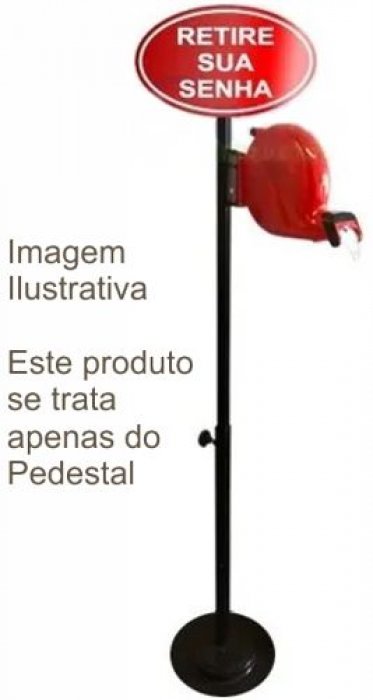 Suporte Pedestal de Chao Altura 1,5M para Dispenser Senha