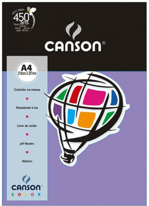 Papel A4 180GR. Canson Lilas