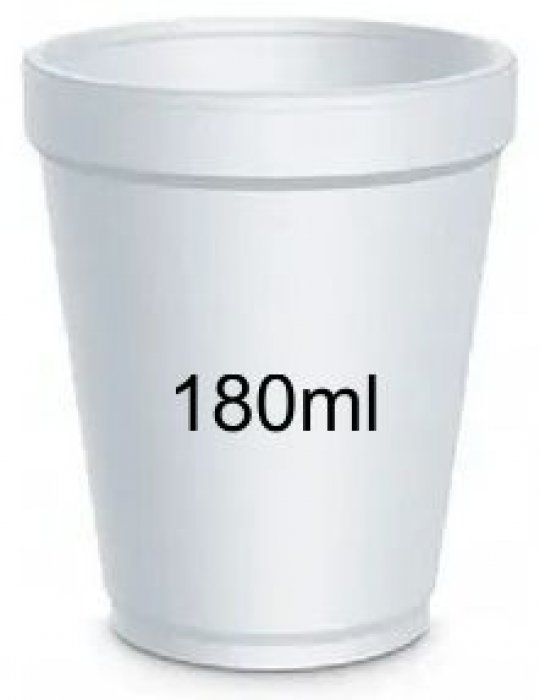 Copo Isopor/Termico 180ML Totalplast PCT/20