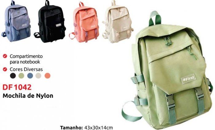 Mochila First Nylon (Item8) DF1042 43X30X14 Sortidas