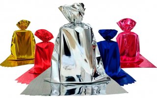 Pacote Presente Saco Folha Sortidos ou/PT/Pi/AZ 25X35 Gala 4362