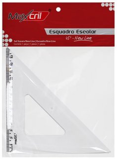 Esquadro Maxcril  45  Acrilico 14Cm  10070003 Isosceles