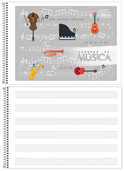 Caderno CD Pequeno Musica 80 FLS Tilibra
