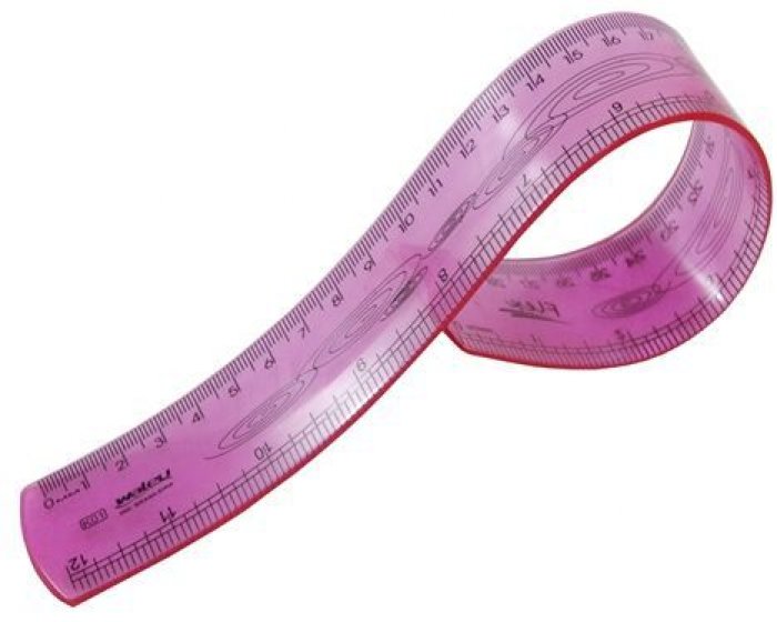Regua Flex Maxcril 30CM Mole Rosa Neon