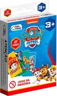 Jogo da Memoria Patrulha Canina 27 Pares  Pais e Filhos