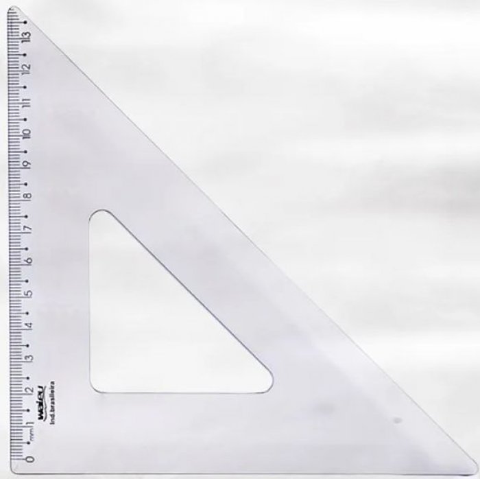 Esquadro Maxcril  45  Simples 14CM  10070001 Isosceles