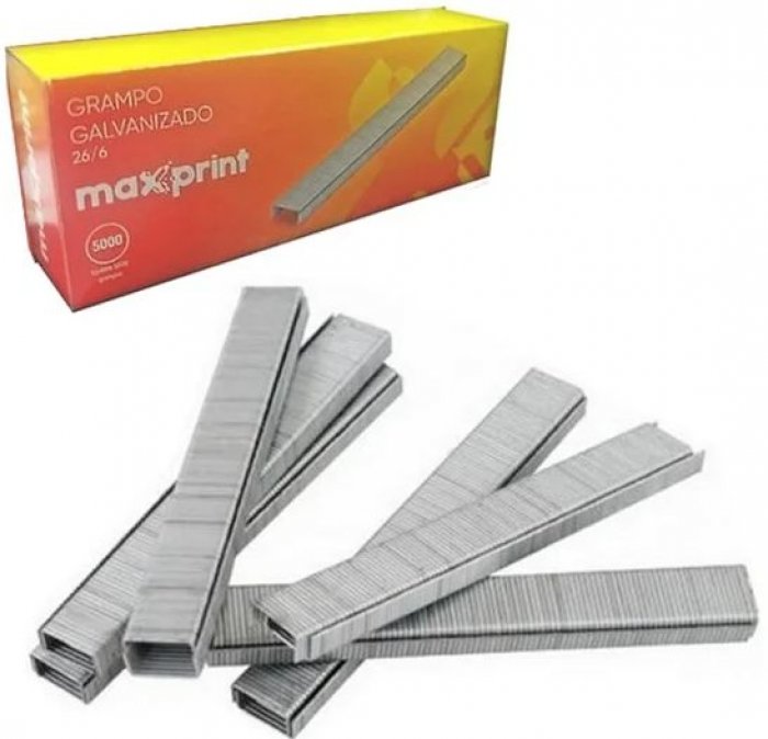 Grampo Maxprint 26/6 Galvanizado CX/5000