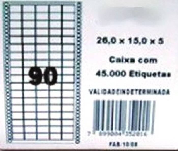 Etiqueta Form Colacril 3039 - 26X15-5C CX/45000