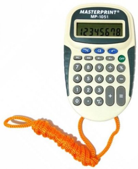 Calculadora Masterprint C/Cordao MP1051 - 8 Dig.Bolso