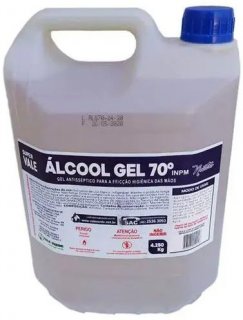 Alcool Gel** 70% **super Vale Galao 5L