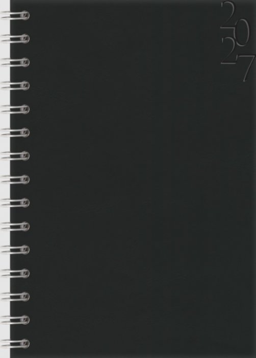 Agenda 2027 Redoma Pamplona Preta Espiral  138X200   R731Pt