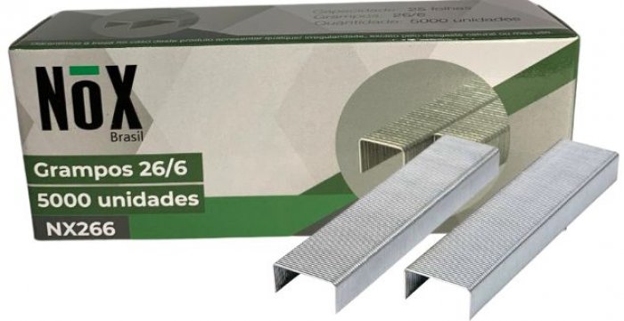 Grampo Nox 26/6 Galvanizado CX/5000 NX266