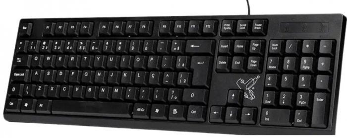 Teclado USB C/Cabo Office Easy Maxprint Preto 60000153