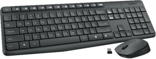Kit Teclado e Mouse Sem Fio Logitech Mk235 Multm. - Tecla Baixa