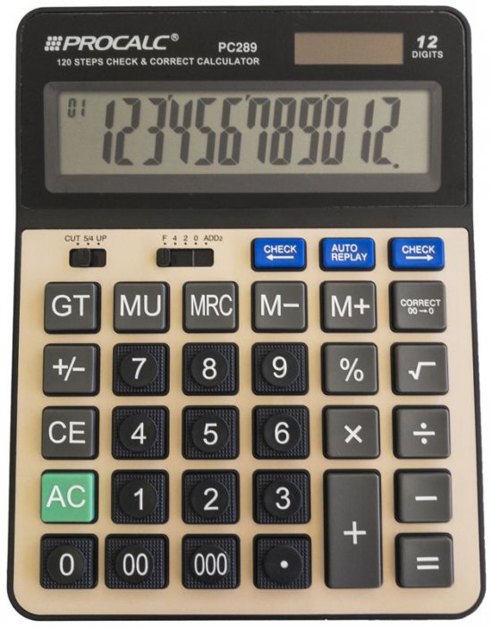 Calculadora Procalc PC289 - 12 Dig. Mesa Grande