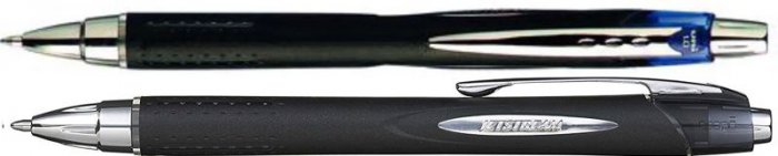 Caneta Uniball Jetstream Retratil Rollerball 1.0  Az/pt  Sxn-210 Emborrachada