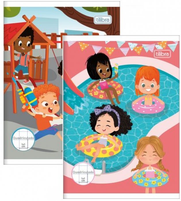 Caderno Flex Quadriculado 10X10 Peq 1/4 Broch 40F Sapeca Tilibra