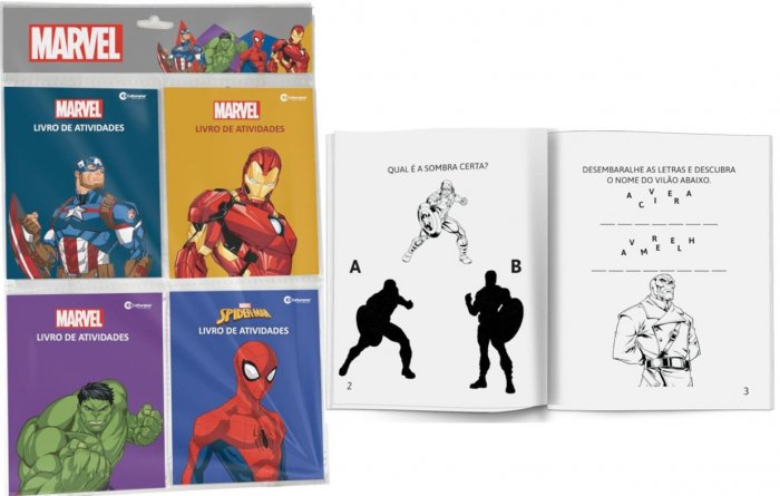 Livro Atividades Marvel C/4 Solapa 24P Culturama