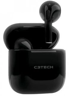 Fone de Ouvido Bluetooth 5.1 Intra Ep-Tws-21BK Preto C3TECH