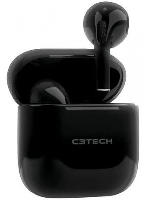 Fone de Ouvido Bluetooth 5.1 Intra Ep-Tws-21BK Preto C3TECH