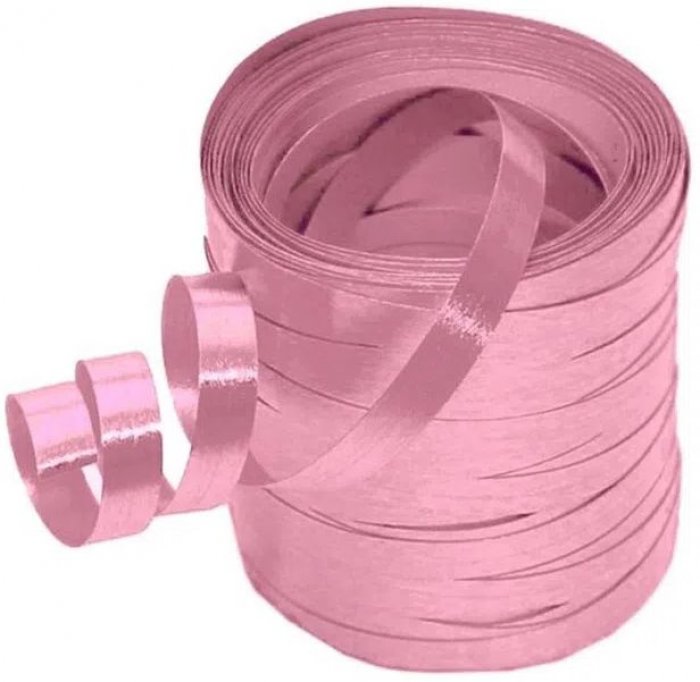 Fitilho Plastico 5MMX50MT Rosa Bebe - Rolo